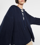 Loro Piana Lace-up cotton hoodie