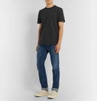 FRAME - Striped Cotton-Jersey T-Shirt - Black