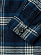 Oliver Spencer - Treviscoe Checked Organic Cotton-Flannel Shirt - Blue