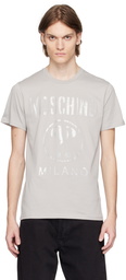 Moschino Gray Printed T-Shirt