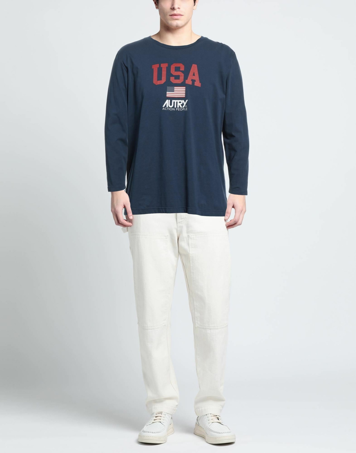 Autry Mens T-shirt Midnight in Blue