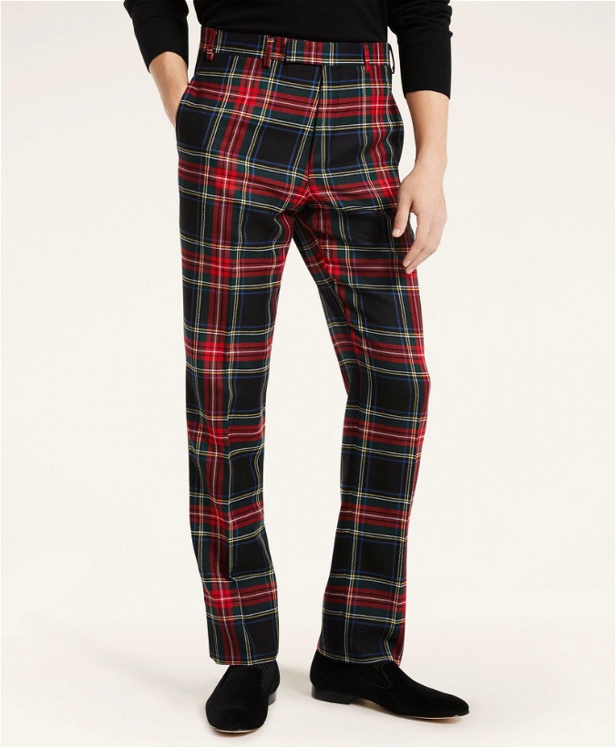 Photo: Brooks Brothers Men's Regent Fit Tartan Tuxedo Pants | Red
