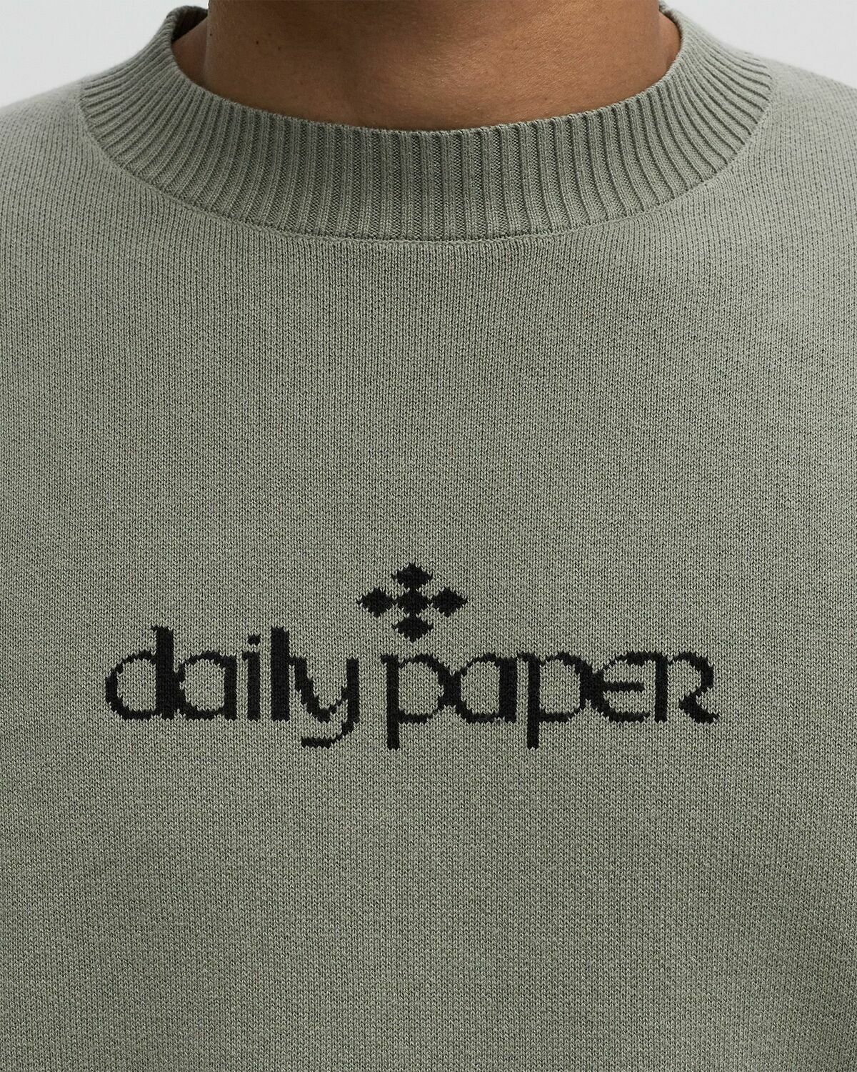 Daily Paper FORUM KNIT SWEATER Green Mens Sweatshirt