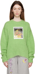 Sky High Farm Workwear Green Denim Tears Edition Sweater