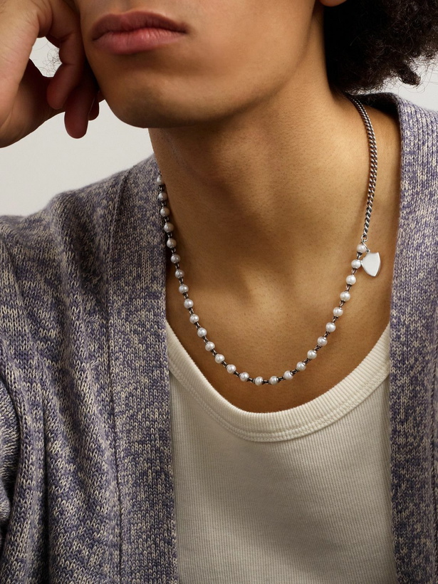 Photo: M. Cohen - Mondi Pearl and Sterling Silver Pendant Necklace