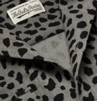 Wacko Maria - Camp-Collar Leopard-Print Wool-Blend Flannel Shirt - Gray
