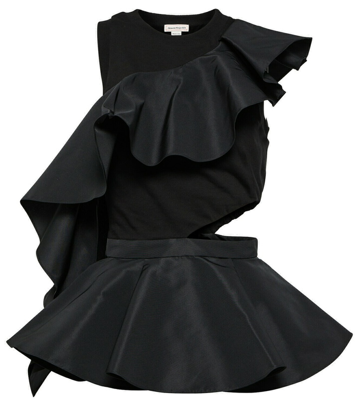 Photo: Alexander McQueen Asymmetrical cutout cotton top