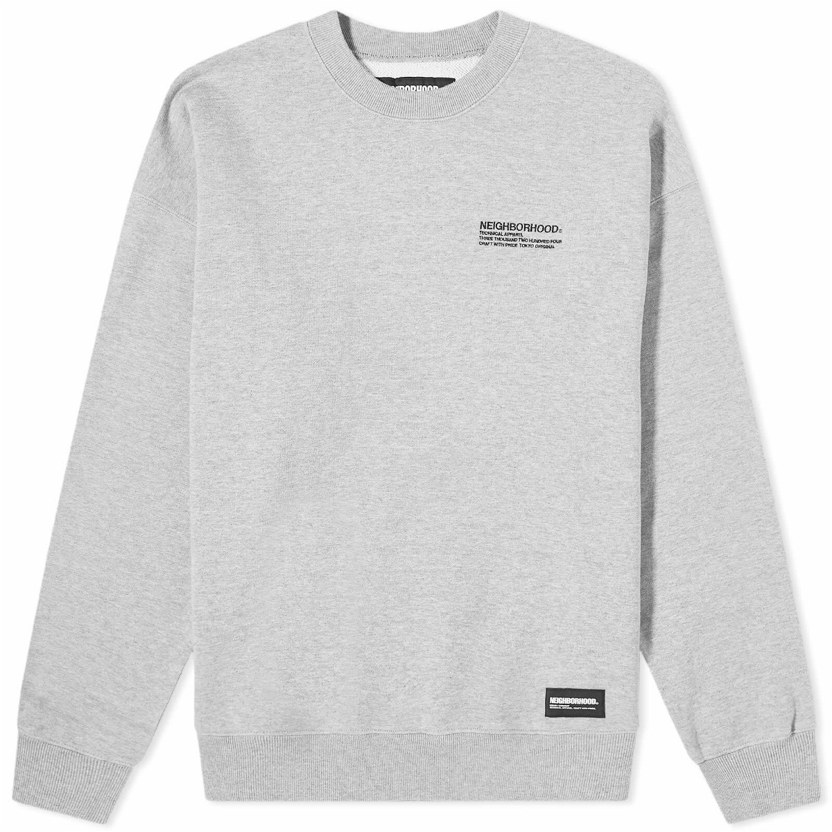 Photo: Neighborhood Men's Logo Sweatshirt in Grey