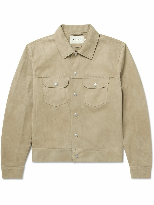 Photo: FRAME - Slim-Fit Suede Trucker Jacket - Neutrals