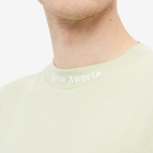 Palm Angels Men's Oversized Mock Neck Logo T-Shirt in Mint/White