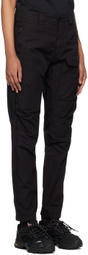 C.P. Company Black Garment-Dyed Trousers