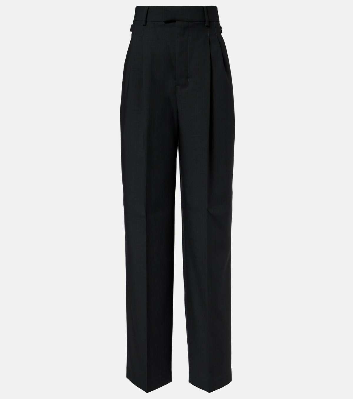 Ami Paris High-rise virgin wool twill pants