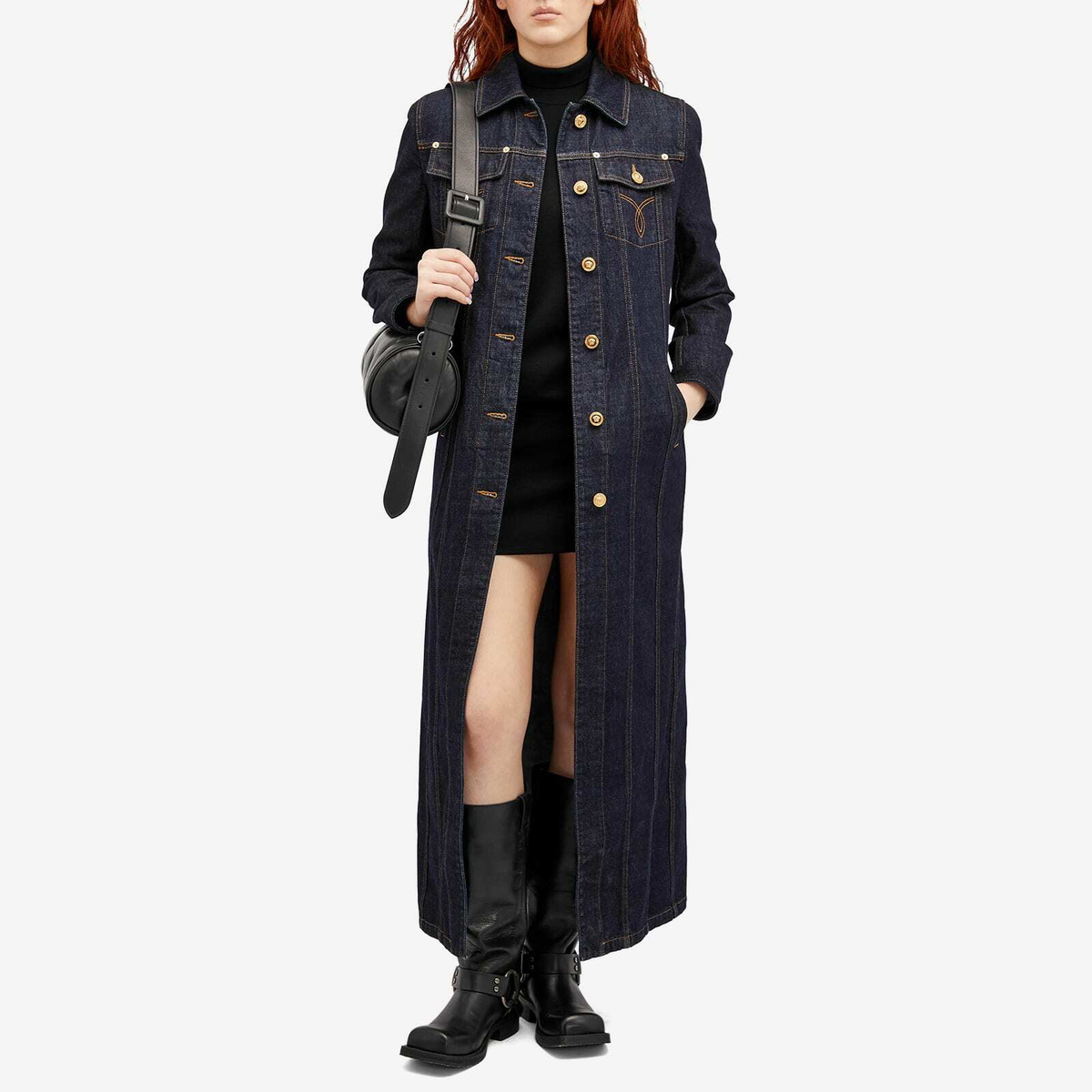 Versace Women's Denim Jacket in Dark Blue