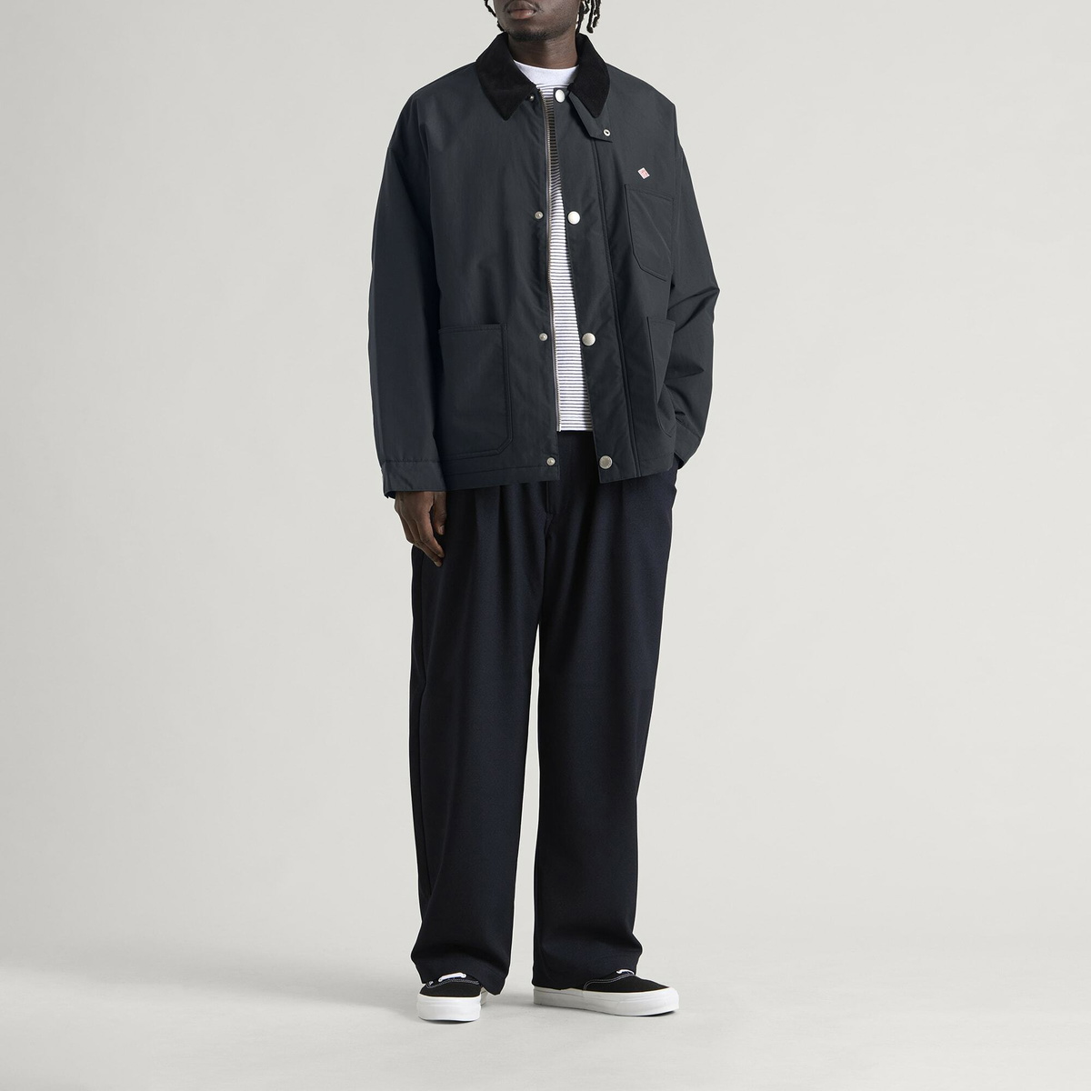 Danton Men's Nylon Teffeta Coverall Jacket in Charcoal