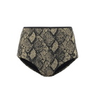 Solid & Striped - The Brigitte snake-effect bikini bottoms