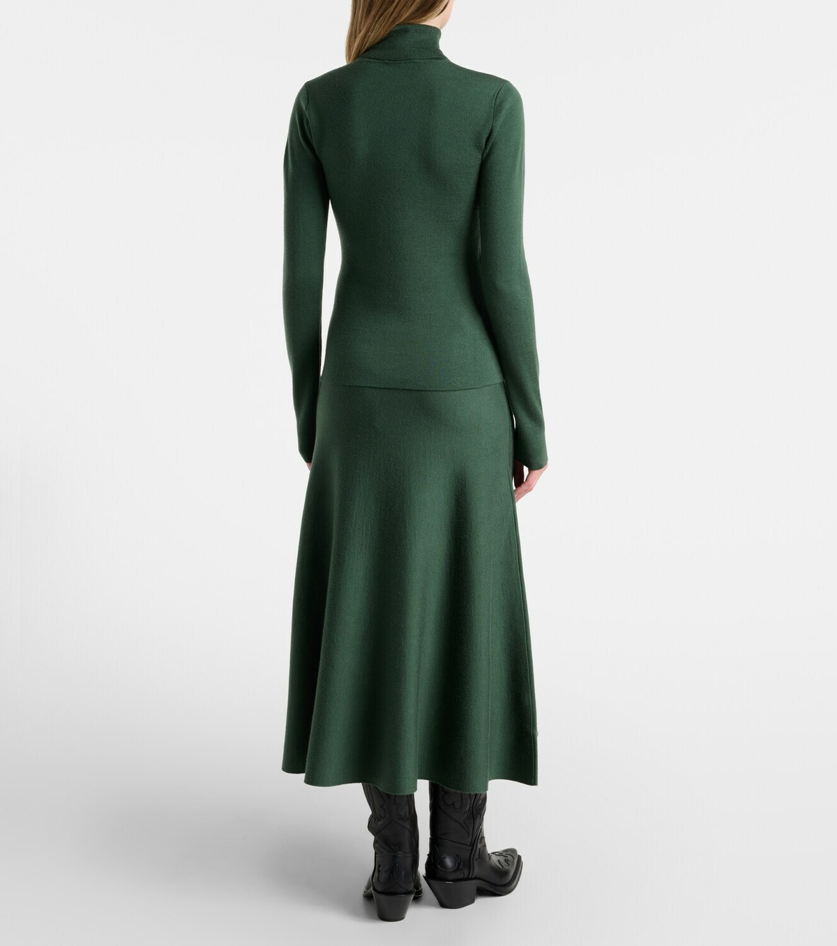 Gabriela Hearst Freddie wool, cashmere, and silk midi skirt