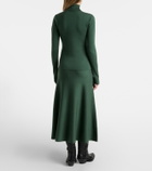Gabriela Hearst Freddie wool, cashmere, and silk midi skirt