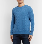 Anderson & Sheppard - Cable-Knit Cashmere Sweater - Blue