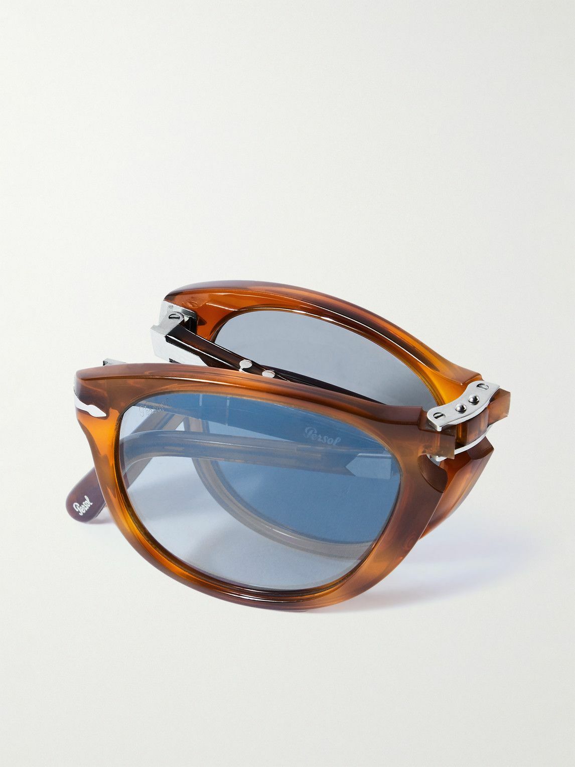 Persol Steve McQueen D Frame Folding Tortoiseshell Acetate Sunglasses