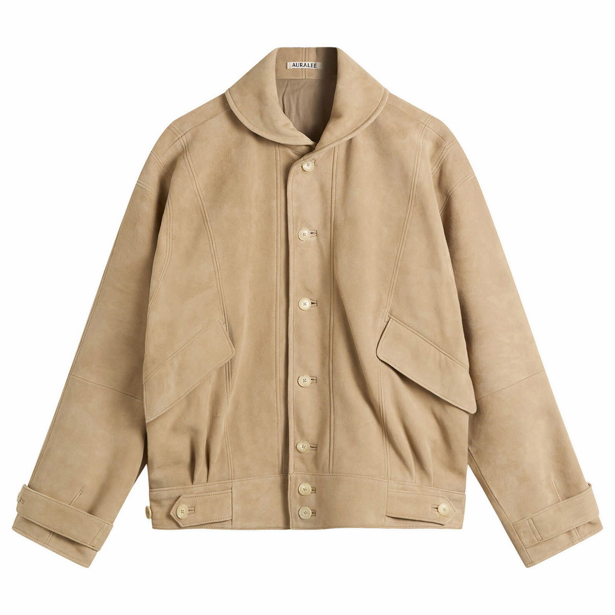 Auralee Women's Suede Blouson in Taupe