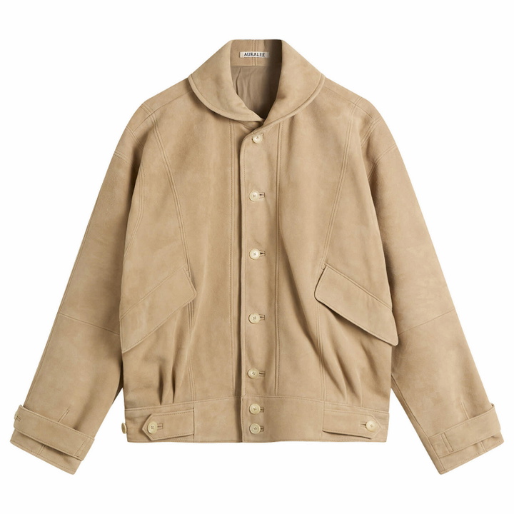 Photo: Auralee Women's Suede Blouson in Taupe