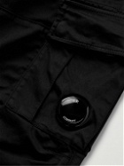 C.P. Company - Slim-Fit Logo-Appliquéd Cotton-Blend Cargo Trousers - Black