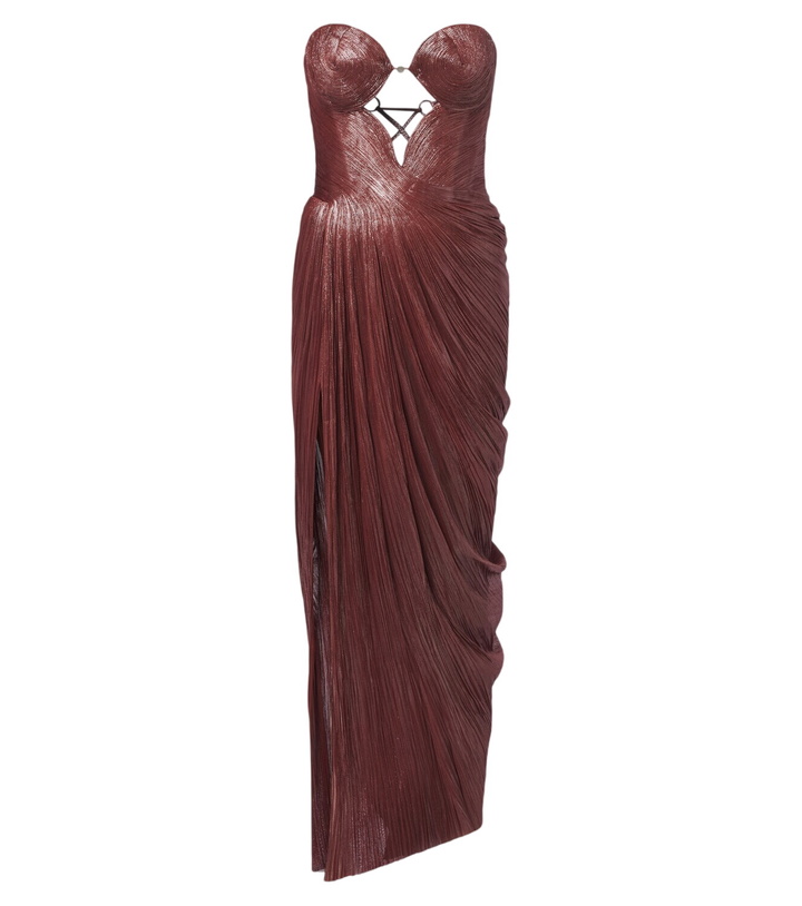 Photo: Maria Lucia Hohan Huda metallic corset gown