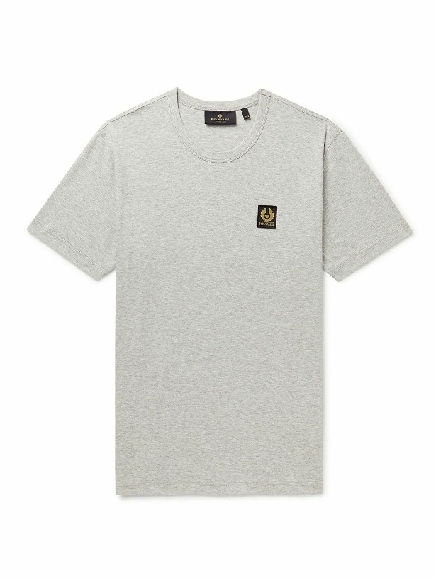 Photo: Belstaff - Logo-Appliquéd Cotton-Jersey T-Shirt - Gray