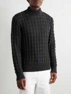 S.N.S. Herning - Stark Slim-Fit Cable-Knit Merino Wool Sweater - Gray