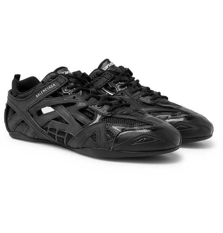 Photo: Balenciaga - Drive Mesh and Rubber Sneakers - Black