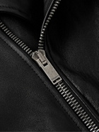SAINT LAURENT - Belted Leather Biker Jacket - Black