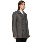 Hugo Grey Wool Balno Peacoat