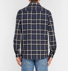 A.P.C. - Felix Checked Cotton and Linen-Blend Shirt - Men - Navy