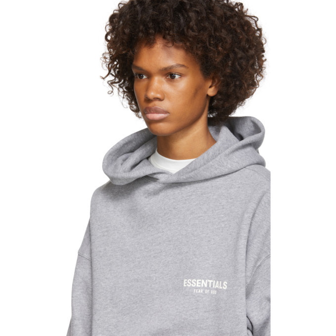 FOG - Fear Of God Essentials Gray Logo Pullover Hoodie, PacSun