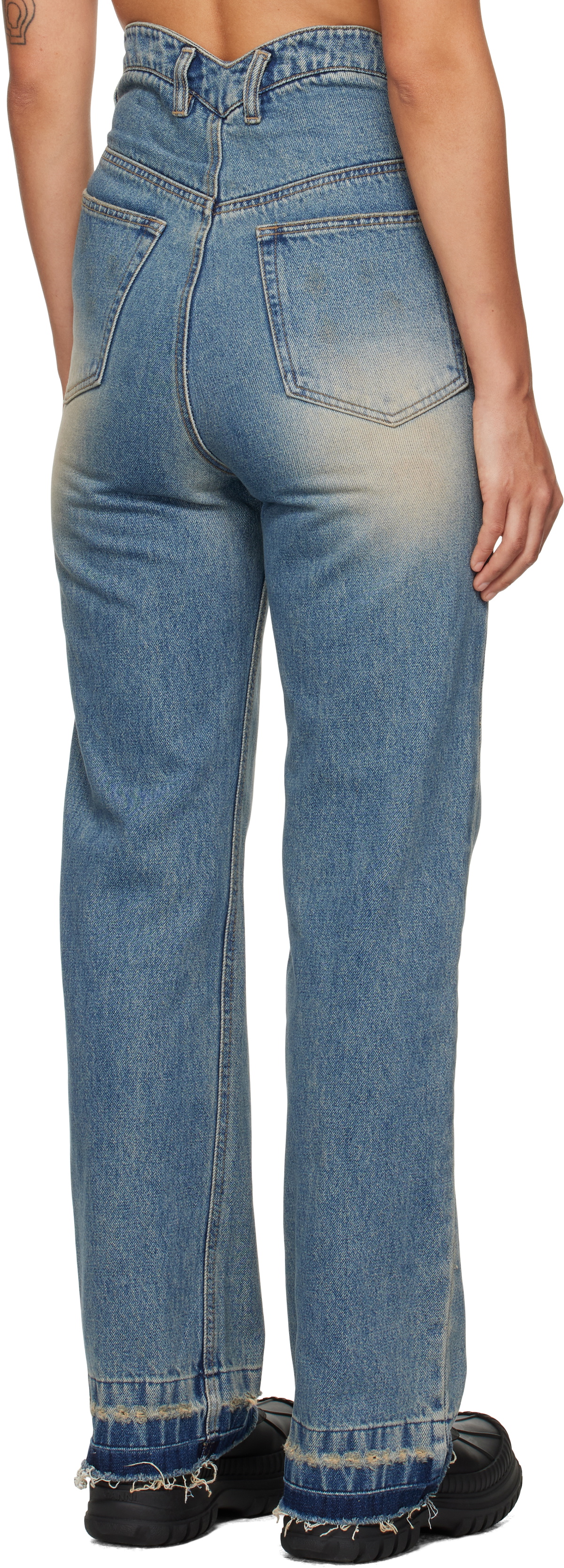 We11done Blue Heart Jeans