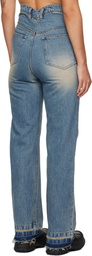 We11done Blue Heart Jeans