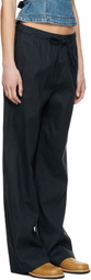 rag & bone Navy Logan Linen-Blend Beach Lounge Pants