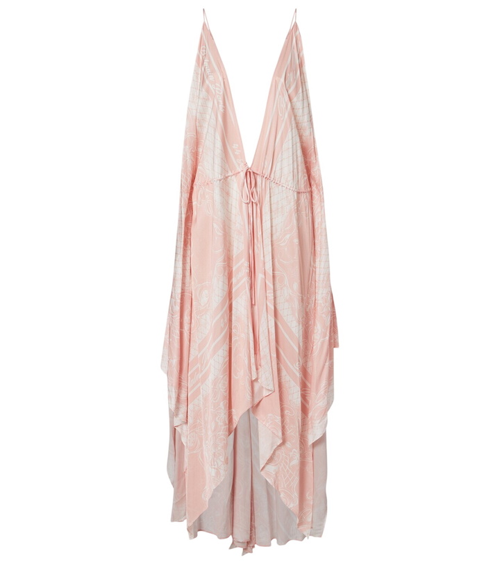 Photo: Balmain Printed asymmetric maxi dress