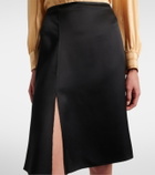 Gucci Silk duchesse wrap skirt