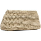 TOTEME Beige Mini T-Lock Woven-Leather Clutch