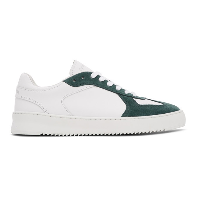 Photo: Filling Pieces White and Green Field Ripple Pine Sneakers