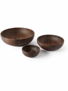 The Conran Shop - Set of Three Walnut Bowls