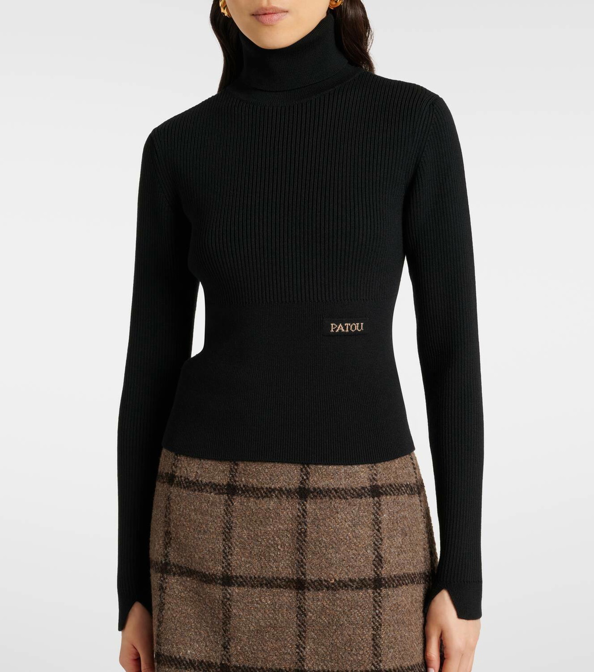 Patou Logo turtleneck sweater