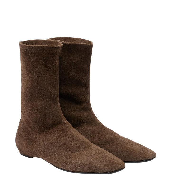 Photo: The Row Cindy suede ankle boots