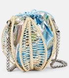 Pucci Raffia leather-trimmed bucket bag