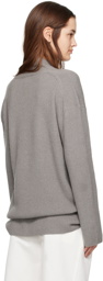 TOTEME Gray V-Neck Sweater