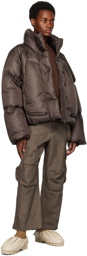 Entire Studios Brown UVR Down Jacket