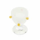 Maison Balzac Pomponette Egg Cups - Set of 2 in Clear/Yellow 