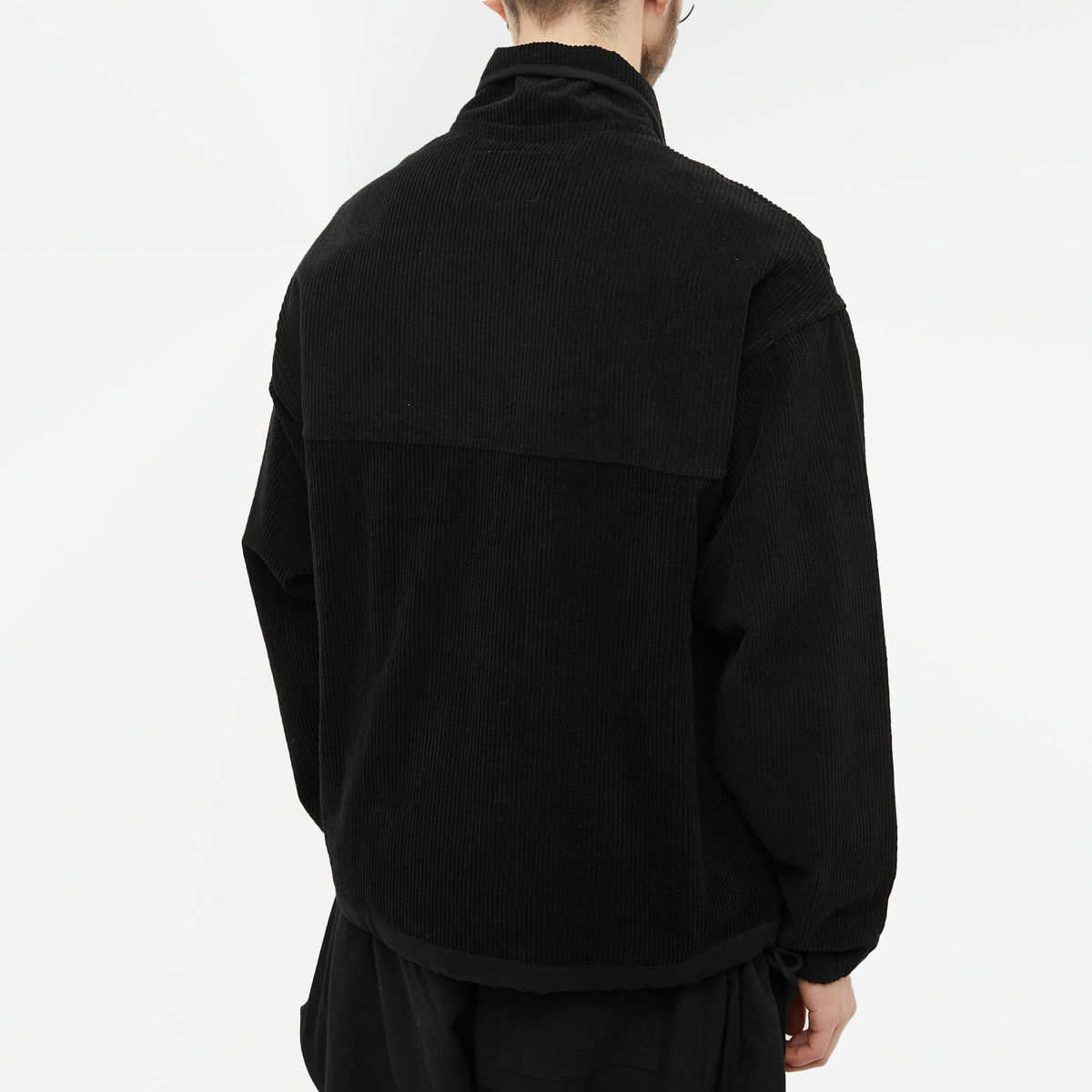 Story mfg. Men's Polite Cord Pullover Jacket in Black Corduroy