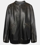 The Row Kengia leather jacket